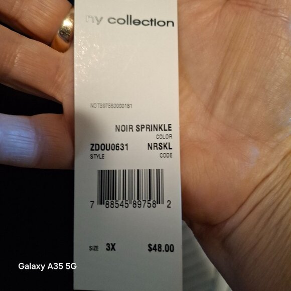 NY Collection Womens Black Sleeveless Tunic Top 3X With Laser-Cut Hem Detailing - Picture 9 of 9